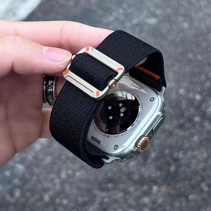 Ремешок Hill с застежкой-слайдером для Apple Watch S10 — прочный нейлоновый плетеный ремешок для iWatch 10/9/8/7/6/5/4/3/2/1/SE/Ultra/Ultra2 49 мм 46 мм 45 мм 44 мм 42 мм