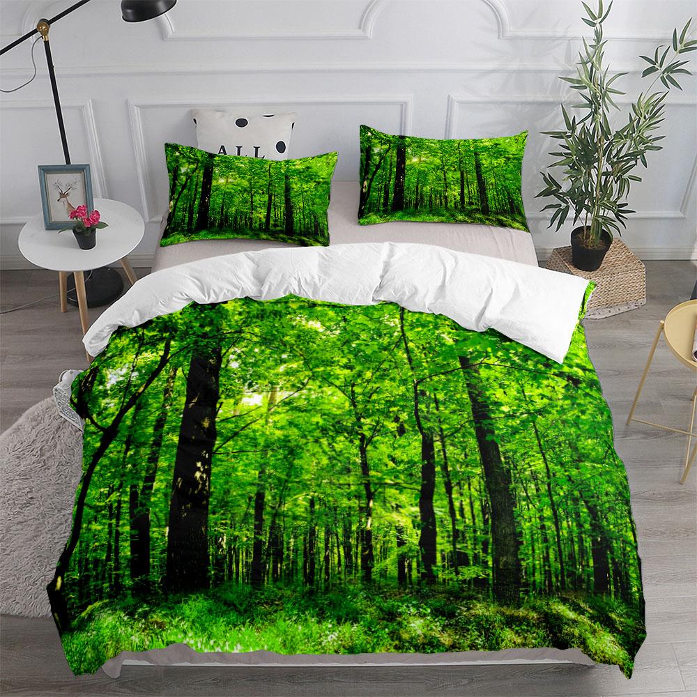 Комплект постельного белья Cottagecore Forest Roads King Queen Double Full Twin Single Size Duvet Cover Pillow Case Комплект постельного белья