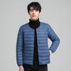 Men's Autumn and Winter Trend Light White Duck Down Jacket Short Round Neck Inside and Outside Thermal Top