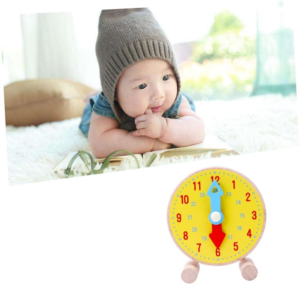 Lyyxjsltd 1 шт. образовательная игрушка для времени обучающие часы часы для детей студенческие обучающие часы детские часы игрушка для детей дошкольного возраста деревянная (желтый)