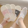 Женские весенне-летние тонкие полосатые мультяшные милые носки-лодочки из силикона с невидимым верхом и противоскользящим эффектом