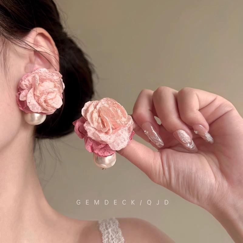 Роскошные европейские и американские серьги-пусеты с бриллиантовой кисточкой для вечеров и вечеринок