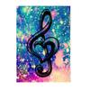 Набор для алмазной живописи, 5D вышивка, набор для рисования драгоценными камнями, музыкальная нота, звездная мозаика, 3D, подарок с круглым бриллиантом