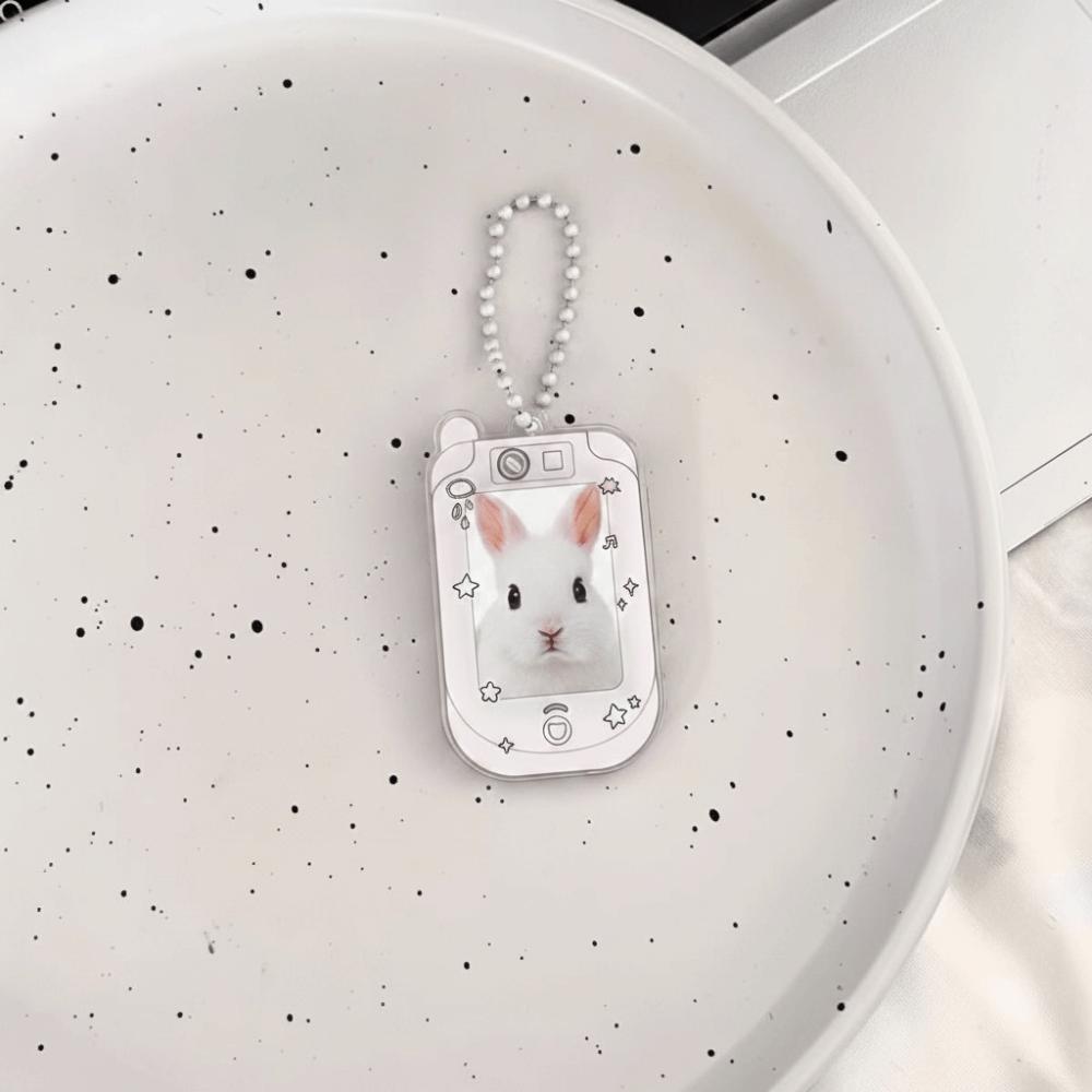 Keychain Pendant Acrylic Card Holder 3 Inch Kpop Photocard Holder for Backpack Accessory