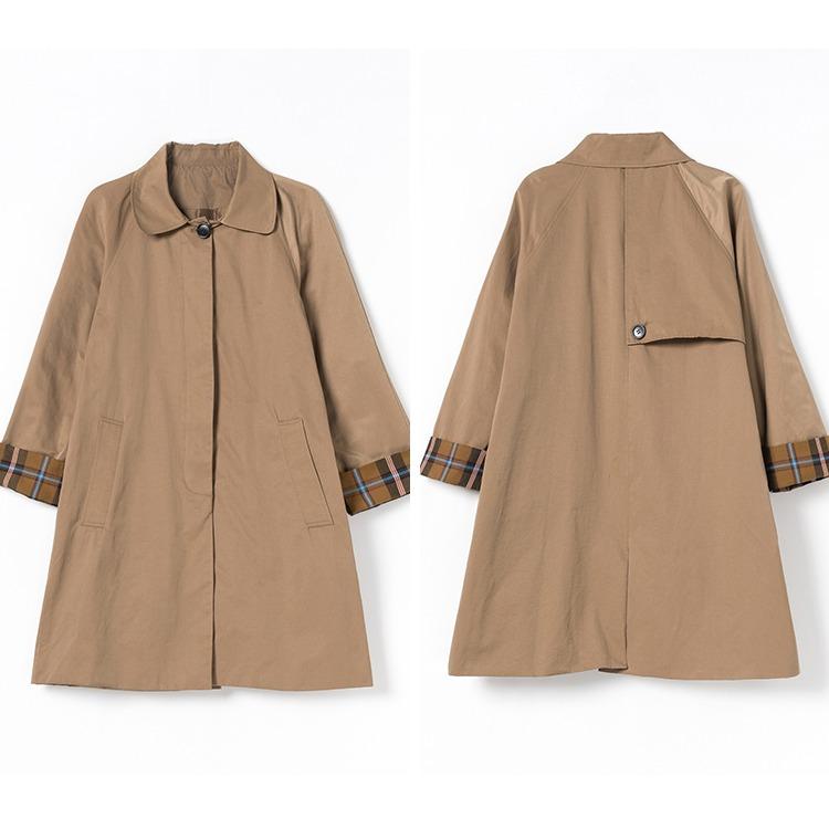 Стильная и удобная ветровка средней длины для весны и осени, размер плюс для женщин с пышными формами, тонкое пальто для мам среднего возраста