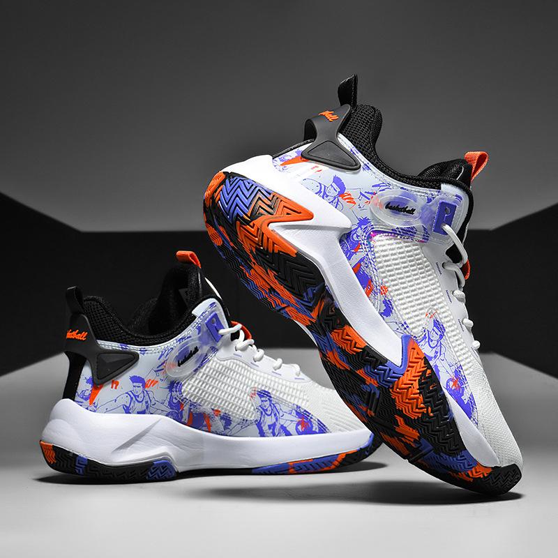 Мужская обувь большого размера, спортивная и повседневная обувь из летучего трикотажа, мужские баскетбольные кроссовки, дышащие, нескользящие, износостойкие и амортизирующие, легкие