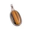 Natural Tiger's Eye Gemstone 925 Solid Sterling Silver Gift Pendant 1.75" b8U97