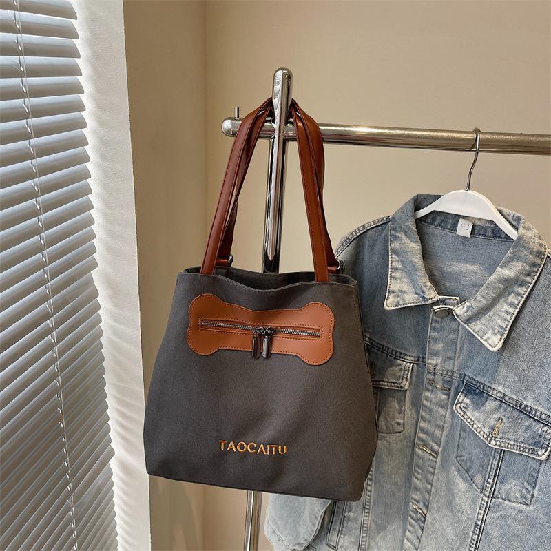 Холщовая сумка женская большой вместимости новая летняя универсальная на плечо сумка-тоут многофункциональный повседневный рюкзак