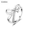 Lindon Classic Copper Alloy Zircon Ring Ladies Jewelry Wedding Promise Party Gift