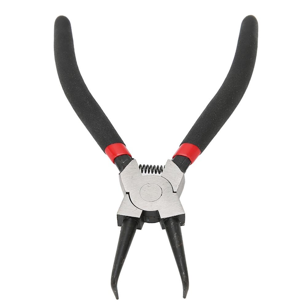 Carbon Steel Internal Snap Ring Pliers Immersion Handle Circlip Pliers Bent Nose Pliers DIY