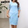 Весенне-летний фестиваль, женские платья больших размеров, кружевные тонкие коктейльные платья с вышивкой