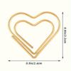 Heart Paper Clip Golden Love Small Curve Pin Metal Journal Paper Clip Office Document, Desk Storage Papeleria Y Oficina