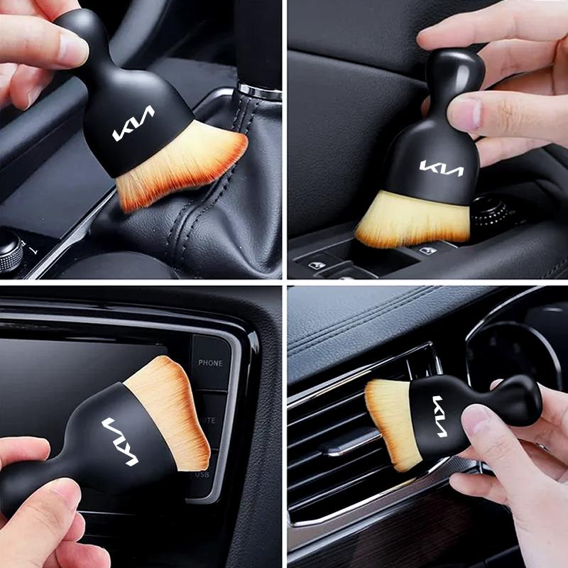 AHT1 For KIA Rio K5 K2 Sportage Ceed Sorento Picanto Stinger Soul Car Interior Cleaning Soft Brush Air Outlet Clean Brush Accessories