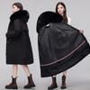 Removable Liner Over Knee Medium and Long Pie Overcomes Cotton Clothes Women's New Winter Big Fur Collar Hat Padded Jacket