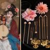 1 Set Chinese Style Tang Dynasty Hairpin Pearl Flower Hair Comb  Cheongsam Accessories