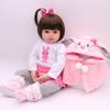 48/60cm Popular Reborn Baby Dolls Soft Cotton Stuffed Cloth Body Newborn Doll Realistic Baby Dolls for Girl or Boys Kids Birthday Christmas Gifts
