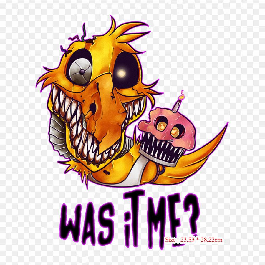 Nathanzica Oficial Withered Five Nights At Freddy's 2 Five Nights At Iron-on Transfers For Clothing Tshirt Bag Heat Transfer Stickers Iron On Patches