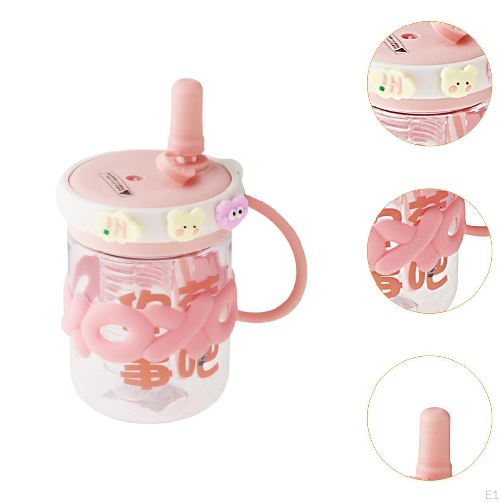 Милая бутылка для воды с трубочкой 700 мл мультяшный большой емкости и наклейками чашка для спорта