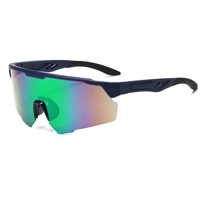 Oversized One-Piece Cycling Sunglasses Colorful Lenses Anti-Glare High Definition Vision Sports Glasses 9856