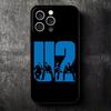 Мягкий чехол для телефона Rock Band U-U2 для iPhone 16 16E 17 Air 15 Pro Max 14 Plus 13 Mini 11 12 7 Черный корпус