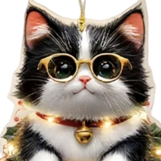 Car Halloween Rearview Mirror Hanging Pendant Cartoon Skull Cat Auto Interior Accessory 2D Flat Acrylic Hanging Charm for Car Backpack