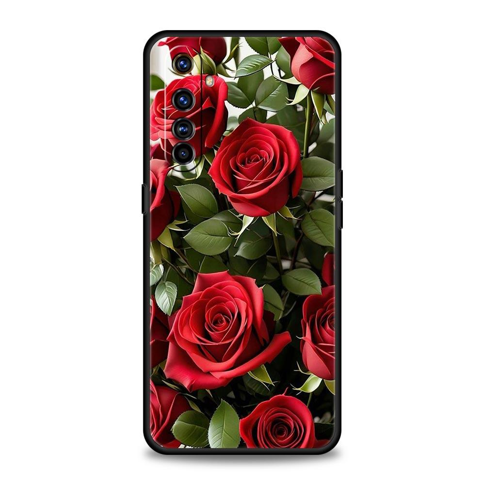 Для Realme GT Neo 2 3 3T 5 Чехол Для Realme 12 11 5G 10 9 8 5G 7 6 GT5 GT3 GT2 Pro Plus C21 C11 C25 Красивые Цветы Красной Розы