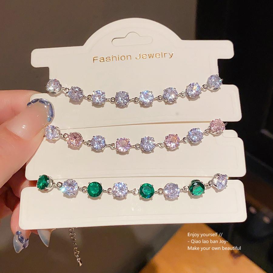 Elegant Heartshaped Zircon Silver Bracelet For Women With Luxury Style And Versatile Gift Use