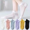 Дышащие носки мелкого кроя, ажурные носки-лодочки, короткие носки, летние тонкие хлопковые носки для девочек и женщин