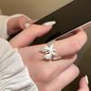 Korean Version Plain Ring Irregular 925 Sterling Silver Versatile Ring Women's Niche Ins Style Design Non-fading Combination Ring