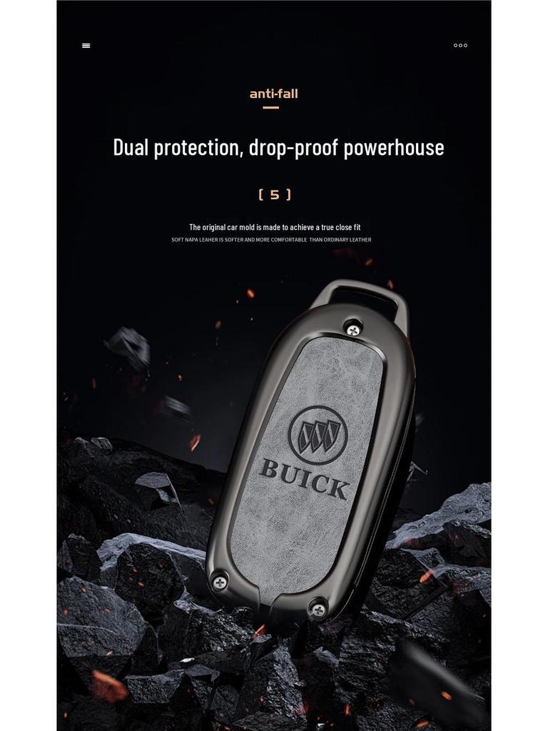 23 Чехол для ключа Buick для Regal, LaCrosse, GL8, Envision и Enclave - Чехол для ключа с полной защитой и пряжкой