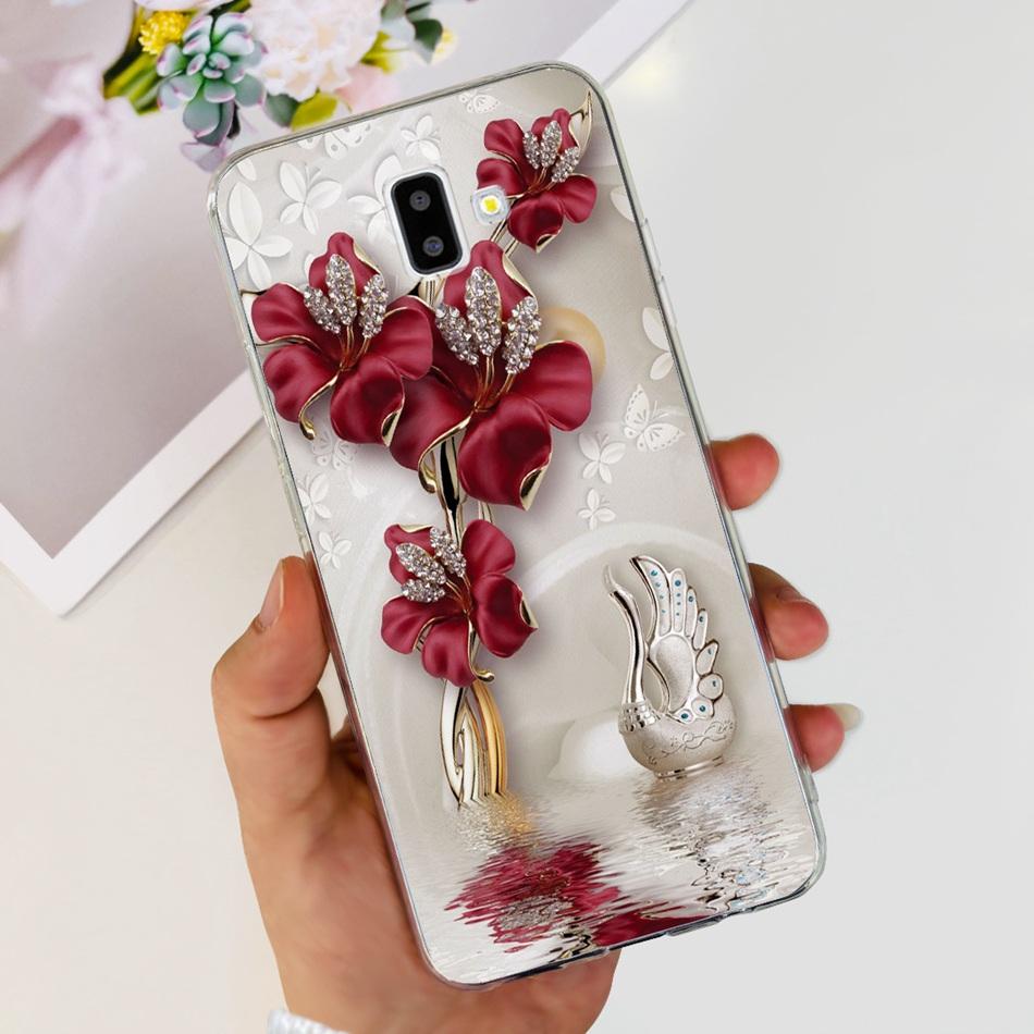 Чехол для Samsung Galaxy J6 Plus Samsung J6 2018 J 6 J6Plus J610F J600F Элегантная Печать Мягкий Силикон ТПУ Прозрачная Задняя Крышка Телефона