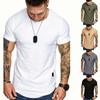 Mens Fit Short Sleeve Slim Muscle Gym Crew Neck T-shirt Tee Shirt Plain Tops Casual