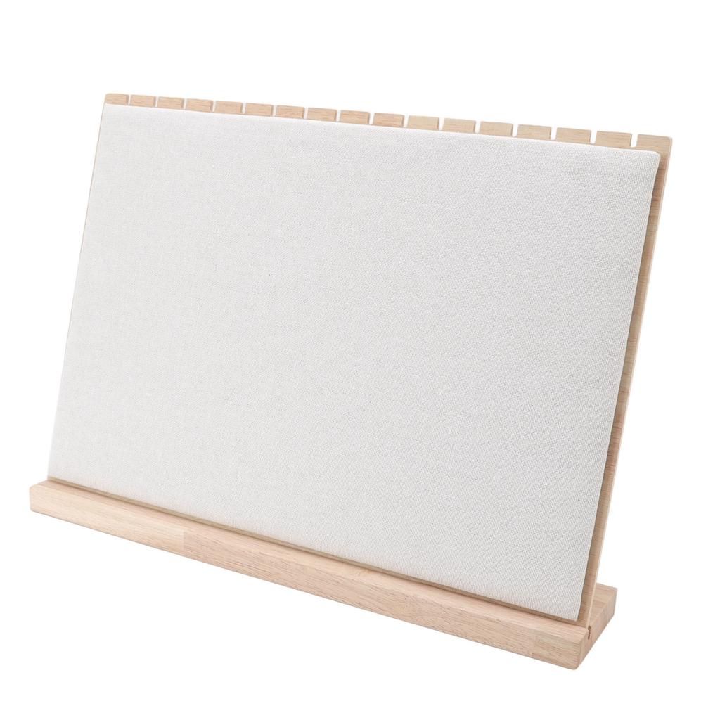 Wooden Jewelry Display Stand 16 Slots Detachable L Shape Strong Structure Necklace Rack for Home