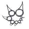8Pcs Fishing Rod Guide Ceramic Rings High Carbon Steel Oval Top 6-30Mm Pole Repair Kit Replacement Set Fishing Gear Accessories