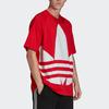 Adidas Оригинальная футболка Bg Trefoil с большим логотипом, свободная футболка с короткими рукавами, мужские топы, красные FM9906
