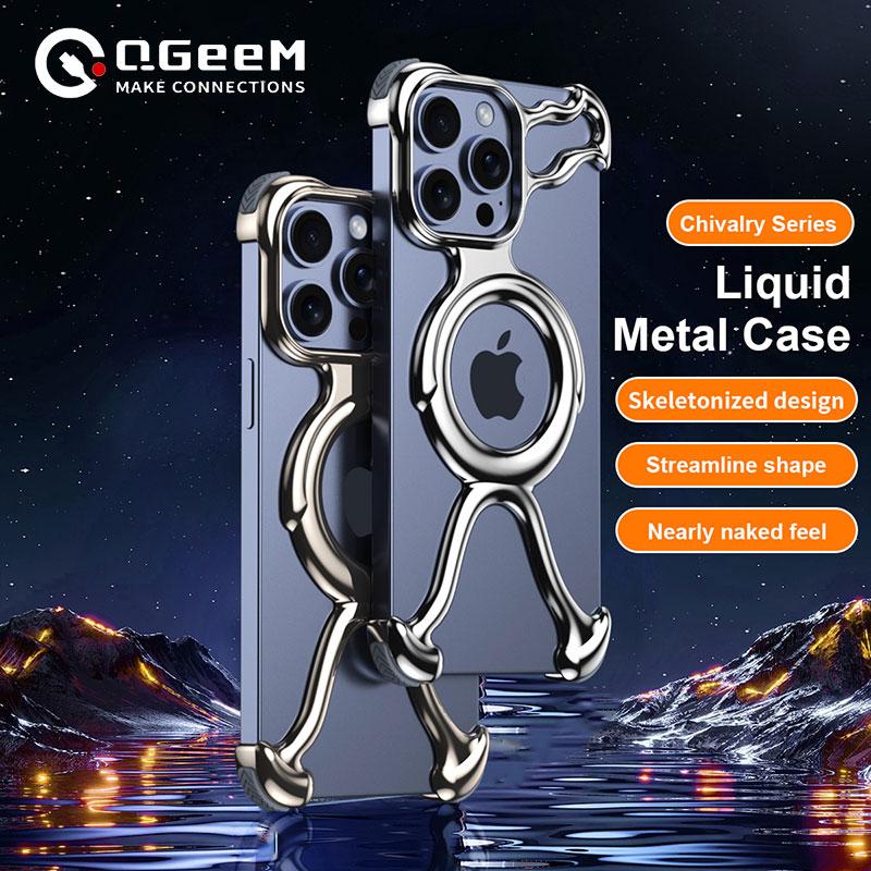Роскошный чехол для мобильного телефона с магнитным жидким металлическим покрытием для iPhone 14 13 15 Pro Max, противоударный чехол с полым рассеивающим корпусом