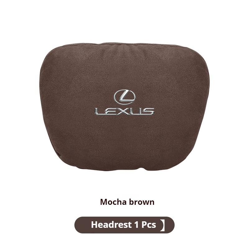 Suede Car Headrest Neck Support Pillow Seat Waist Cushion For Lexus F Sport ES200 ES300 LS500h RX300 GS300 IS300 LX570 CT200h NX