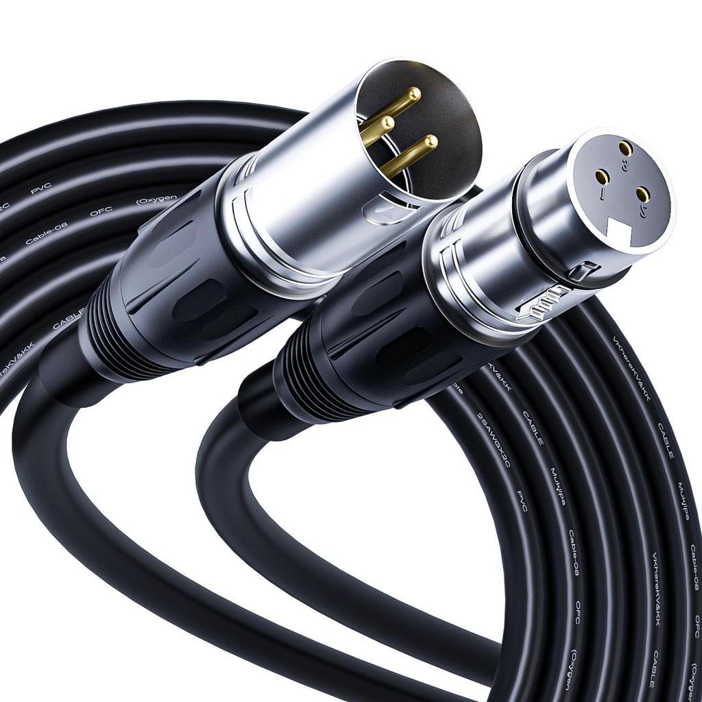 Mukjipa XLR Cable Microphone Cable Male To Female Compatible with Recording Devices Such As AV Uses Canon Cable OFC Cable Microphones, Amplifiers,