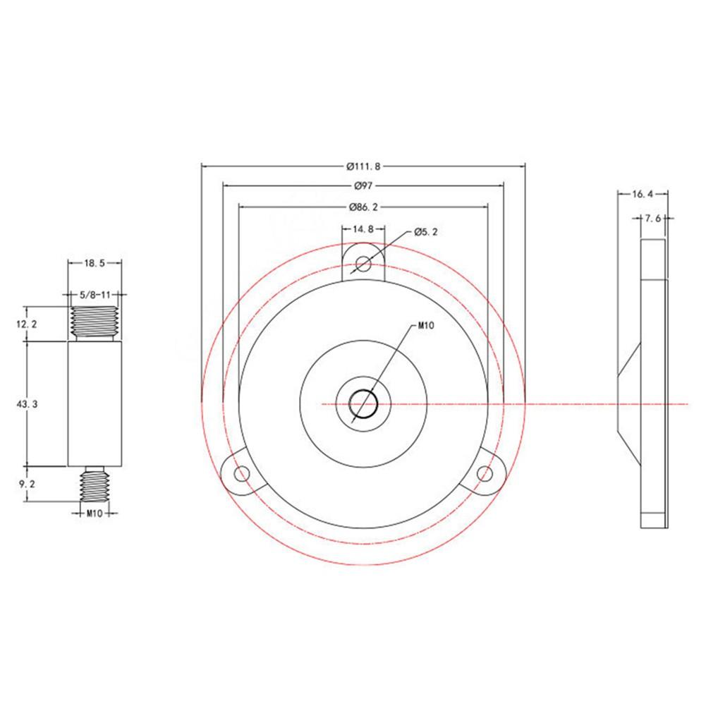 For GNSS Antenna Base with 5/8 Inch Thread for GPS Antenna Installation