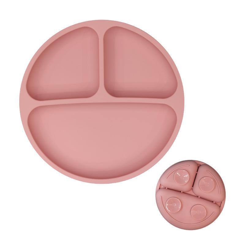 Silicone Tableware Children's Dinner Plate Divided Dinner Plate Auxiliary Training Tableware Set Snack Bowl