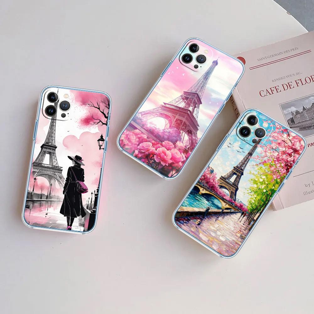CJ57 France Paris Eiffel tower Phone Case for Motorola Moto G7 G8 G9 G84 G85 G73 G24 G15 Z2 Play Power Plus