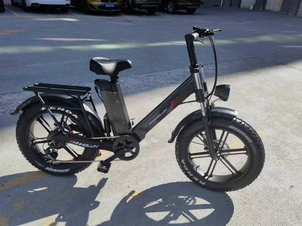 Electric City and Commuter Bikes, 1000W, 48V, 17AH, 20*4.0 Fat Snow, Off-road Tire, Disc Brake