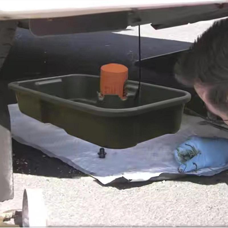Oil Drain Pan Fluid Drain Pan Prevents Spills Rectangle Oil Drip Tray for Garage Truck Vehicle Changing Oil Motorcycle