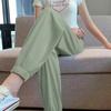 Loose Fit Ice Silk Foot Lantern Sweatpants with Drawstring for Spring and Summer