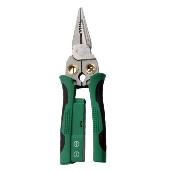 8-in-1 Wire Stripper Handle Ergonomic Design with Voltage Tester Non-Slip Multi-function Electric Wire Cutter