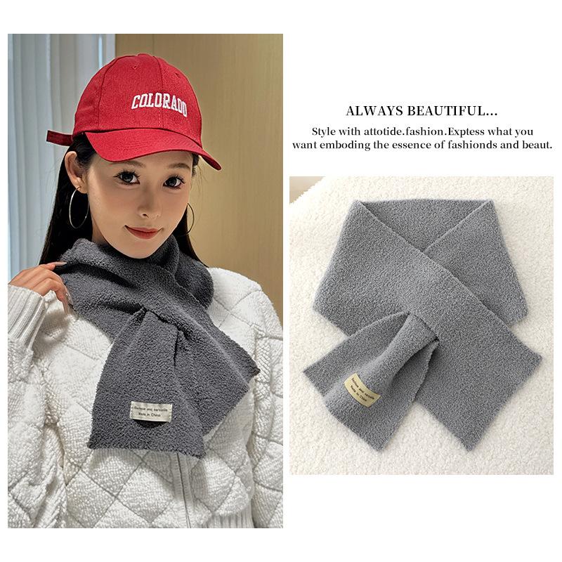 Harbin Tourism Blue Scarf Women's Autumn and Winter Atmosphere Advanced Warm Equipment Northeast Wear Scarf
