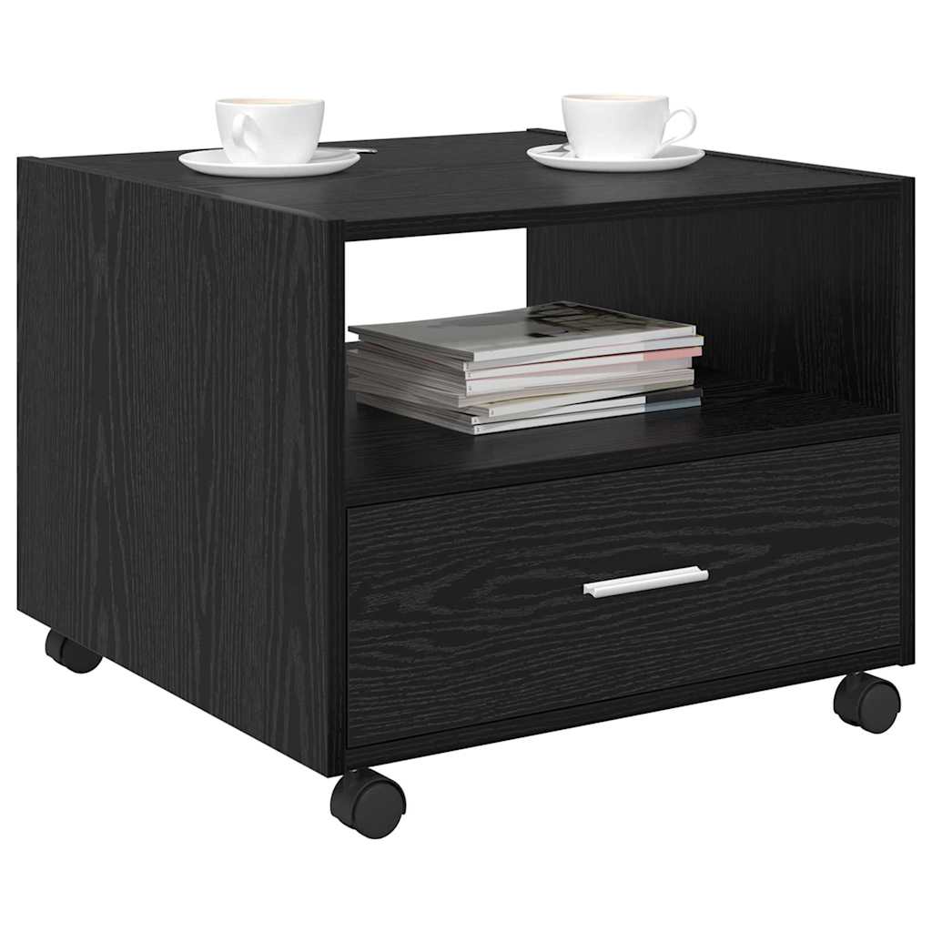 Coffee Table Black Oak Look 55 x 55 x 45 cm Engineered Wood