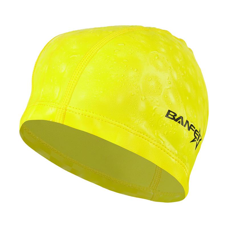 Блестящая купальная шапочка Banfei из ПУ: Красочный, удобный и водонепроницаемый для взрослых