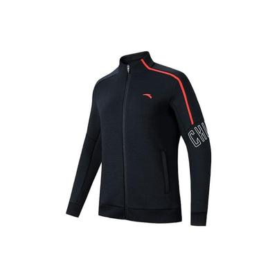 Куртка с цветным блоком и застежкой-молнией на воротнике, женская, базовая, черная 162347709-3