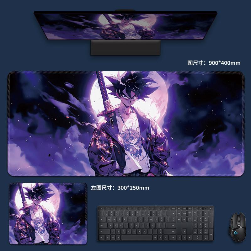 Animation Non-slip Pad Game E-sports Special Table Mat Oversized Dragon Ball Computer Keyboard Pad Son Goku Leather Mouse Pad